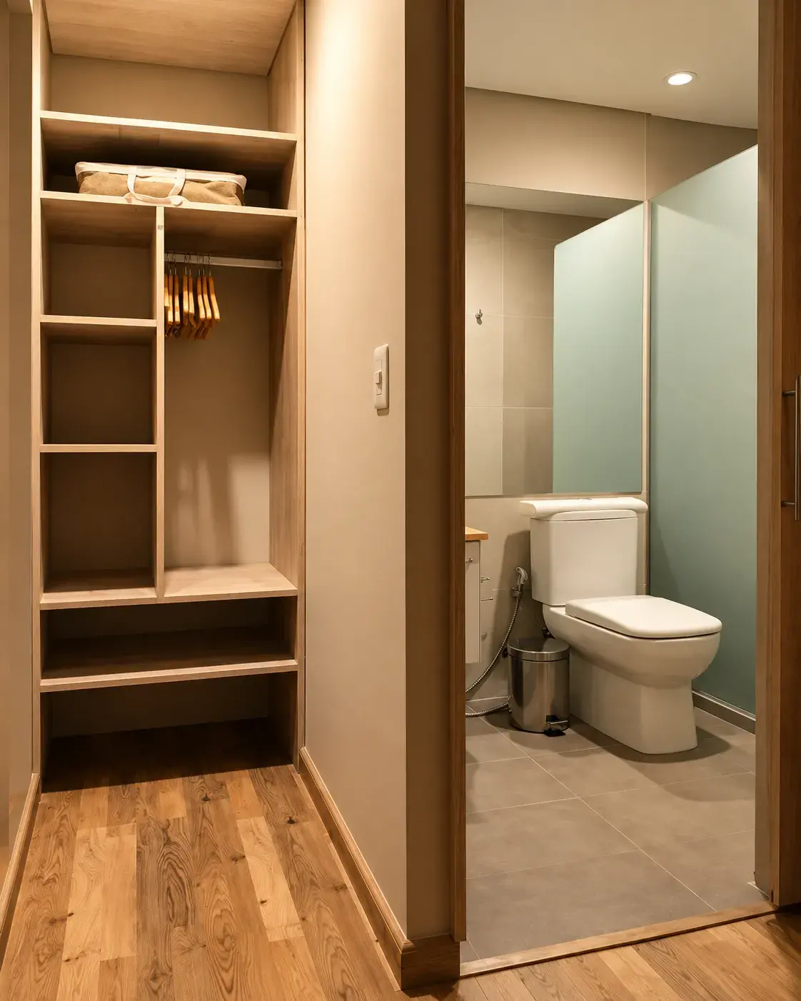 Pasillo con vestidor y baño - Foto 3